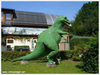 Klagenfurt en Carinthie. Le meilleur de Happ's Zoo, sculpture de dinosaure