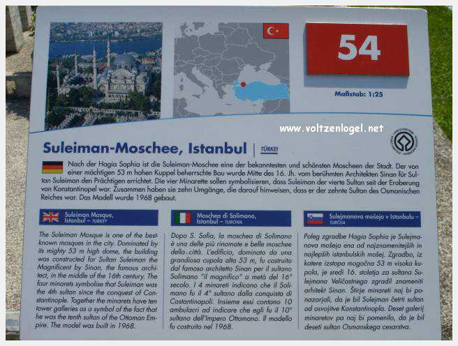 Klagenfurt Minimundus Europa-Park. La mosquée Souleymane à Istanbul en Turquie