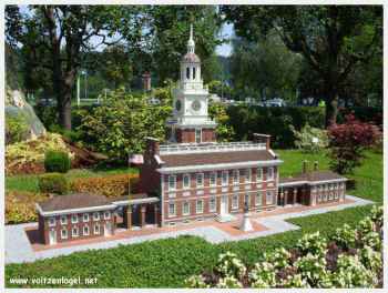 Klagenfurt Monuments Miniatures. L'Independence Hall de Philadelphie