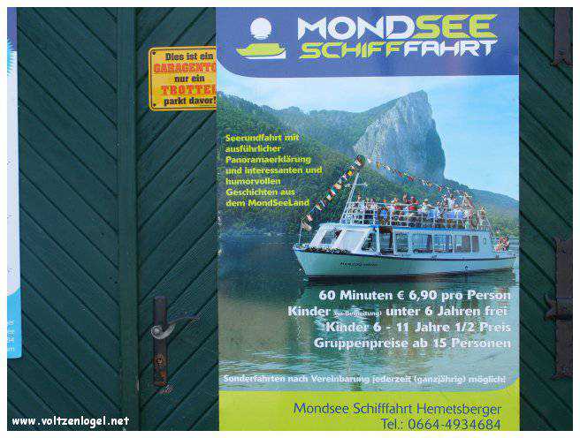 MondSee Schiffahrt. Promenade en bateau, le lac Mondsee, le lac Irrsee, au pays du Land de Salsbourg