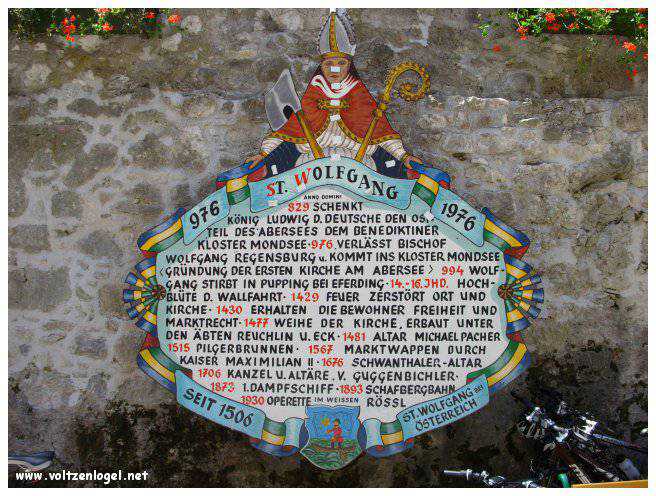 Vue panoramique du lac Wolfgangsee à Sankt Wolfgang im Salzkammergut, Autriche