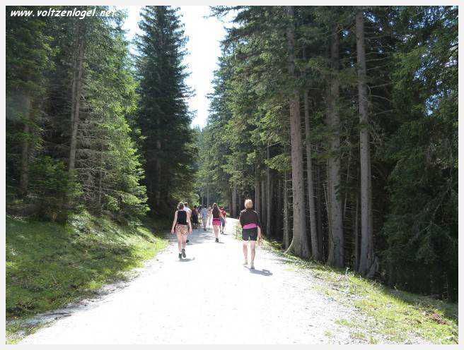 Vue panoramique depuis le téléphérique du Serles à Mieders, Vallée du Stubai