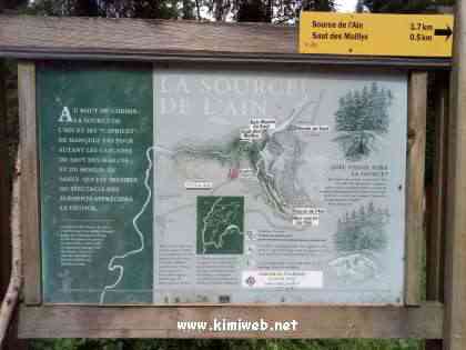La source de l'Ain à Nozeroy dans le Jura