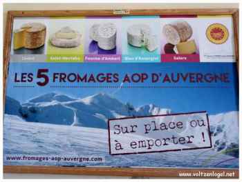 Découvrez les 5 fromages AOP d'Auvergne : Cantal | Saint-Nectaire | Fourme d'Ambert | Bleu d'Auvergne et Salers