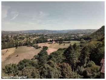 Depuis la forteresse, la vallée de la Dordogne