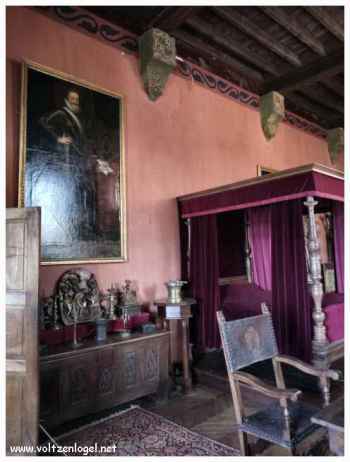 Chambre à coucher château de Castelnau-Bretenoux