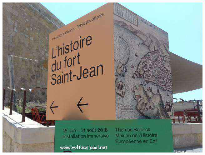 Vue panoramique du Fort Saint-Jean de Marseille, révélant ses trésors cachés.