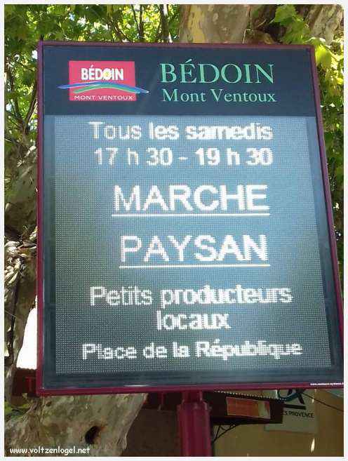 Bédoin au pied du Mont Ventoux. Le meilleur du village de Bédoin en Vaucluse