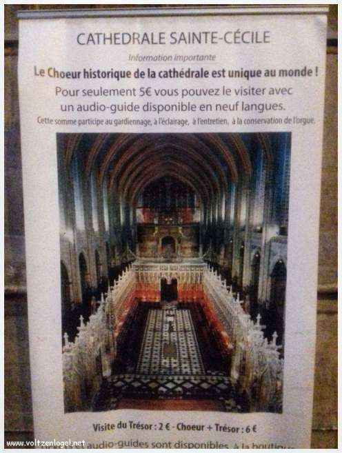 Vue panoramique de la cathédrale Sainte-Cécile à Albi, chef-d'œuvre gothique