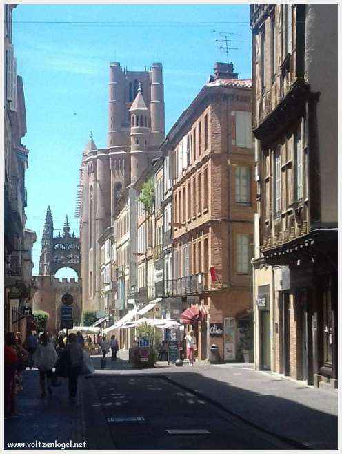 Vue panoramique de la cathédrale Sainte-Cécile à Albi, chef-d'œuvre gothique