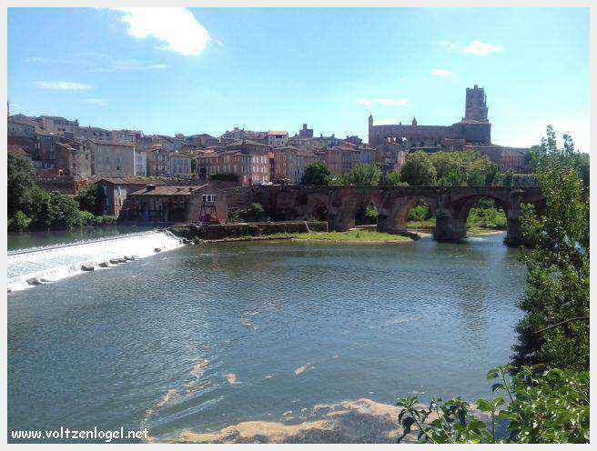 Vue panoramique de la cathédrale Sainte-Cécile à Albi, chef-d'œuvre gothique
