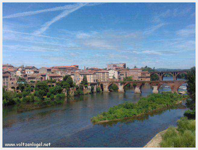 Vue panoramique d'Albi avec la cathédrale Sainte-Cécile et le Pont Vieux