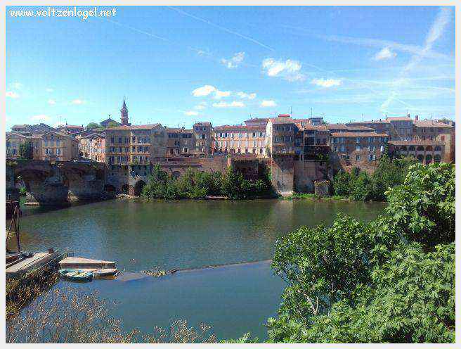 Vue panoramique d'Albi avec la cathédrale Sainte-Cécile et le Pont Vieux