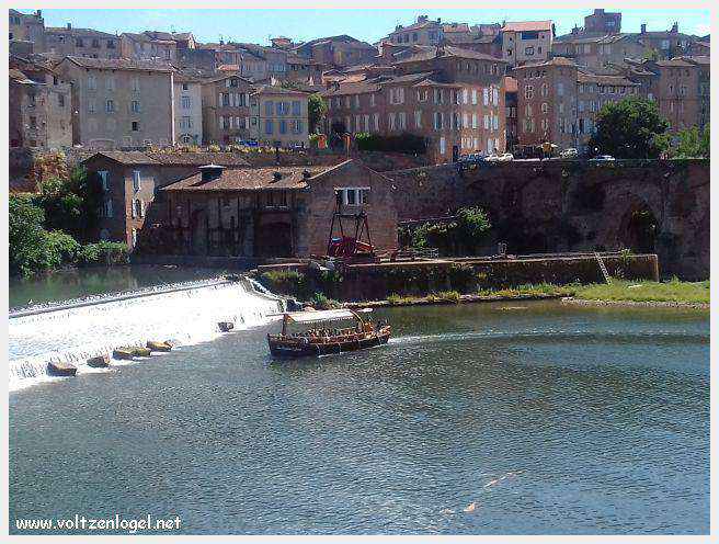 Vue panoramique d'Albi avec la cathédrale Sainte-Cécile et le Pont Vieux