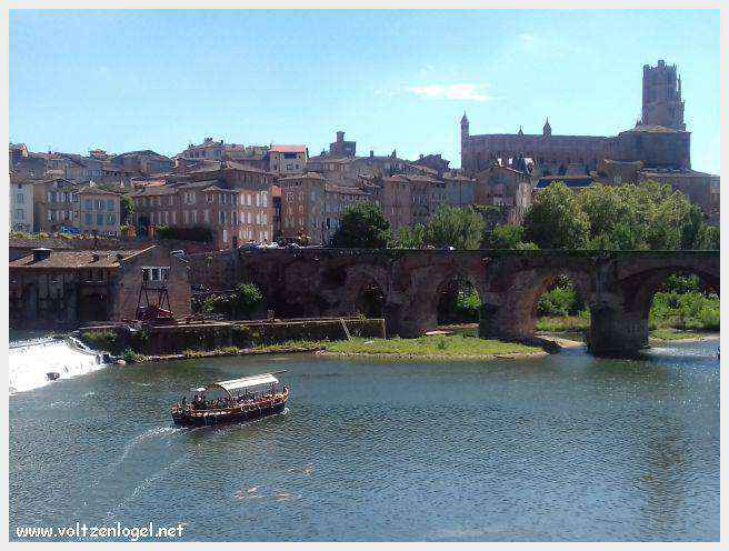 Vue panoramique d'Albi avec la cathédrale Sainte-Cécile et le Pont Vieux
