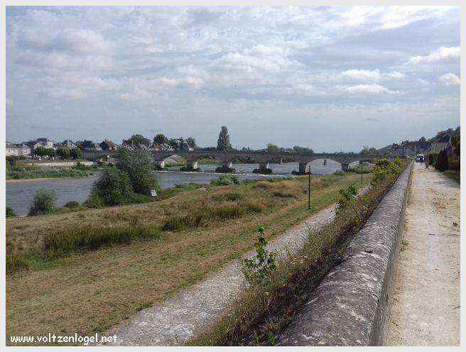 Vue panoramique du Château Royal d'Amboise surplombant la vallée de la Loire.