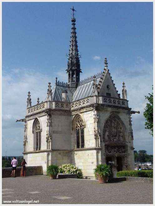 Vue panoramique sur le Château Royal d'Amboise et ses jardins à la française
