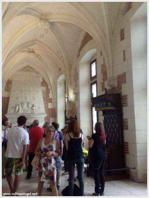 Vue panoramique sur le Château Royal d'Amboise et ses jardins à la française