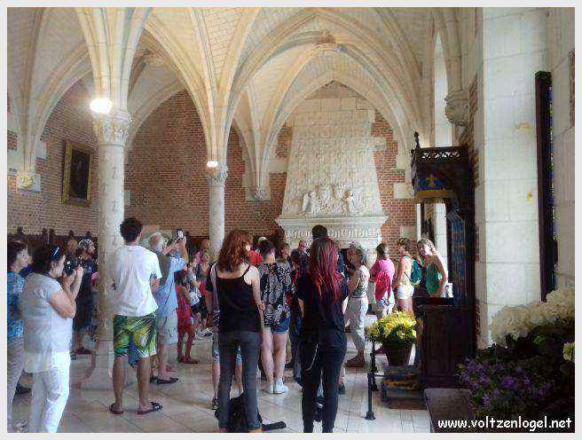 Vue panoramique sur le Château Royal d'Amboise et ses jardins à la française