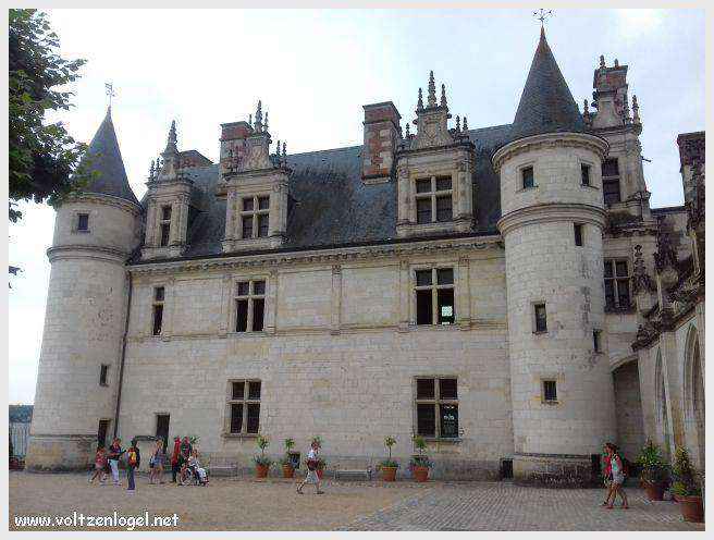 Vue panoramique sur le Château Royal d'Amboise et ses jardins à la française
