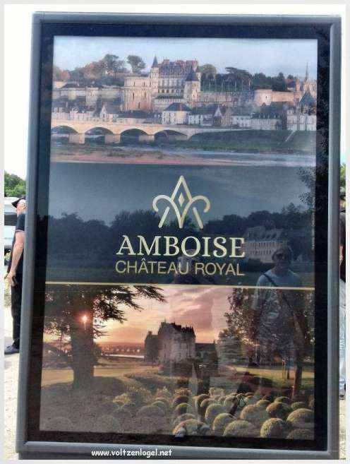 Vue panoramique sur le Château Royal d'Amboise et ses jardins à la française