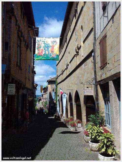 Vue panoramique sur les toits de Cordes-sur-Ciel, cité médiévale perchée