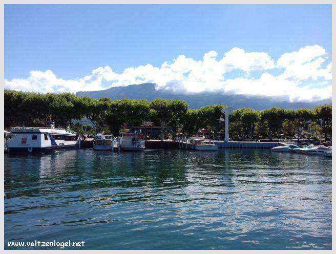 Promenade sur le lac du Bourget, Grand port à Aix les bains