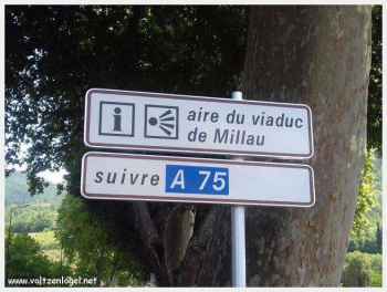 Millau dans l'Aveyron. La ville de Millau. Viaduc sur le Tarn