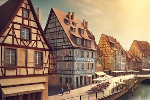 Vue pittoresque de Colmar, Alsace