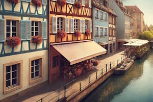 Vue panoramique sur Colmar et ses monuments historiques