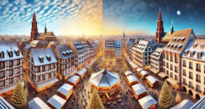 Le marché de Noël place de la Cathédrale à Strasbourg