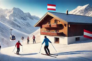 Ski dans les montagnes autrichiennes