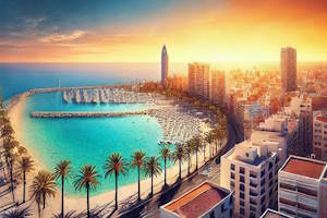 Vue ensoleillée de la Costa Blanca en Espagne