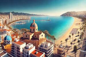Vue pittoresque de Benidorm en Espagne