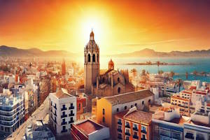 Vue pittoresque de la ville de Sitges