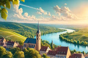 Paysage des Vosges et vallée du Rhin