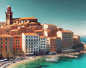 Vue panoramique d'Ajaccio et son littoral