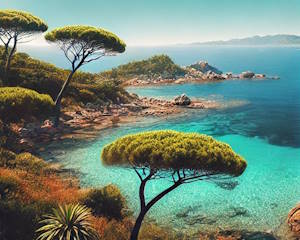 Paysage montagneux et côtier de Corse