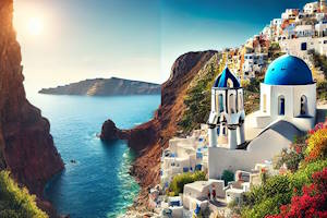 Archipel de Santorin en Grèce