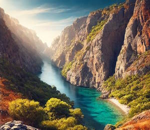 Vue des gorges d'Imbros en Crète