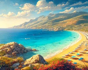 Plage de Spiaggia Terruedda en Sardaigne