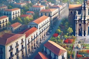 Vue du Palais des Normands à Palerme, Sicile