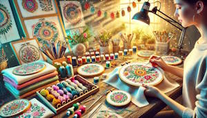 L'art de la broderie au point compté