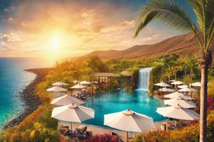Paysage serein de Fuerteventura avec spa
