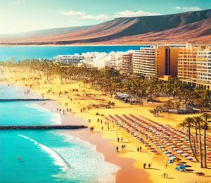 Vue panoramique sur la Playa del Ingles