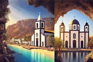 Grottes et église de Guayadeque aux Canaries
