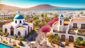 Vue sur Puerto del Carmen à Lanzarote