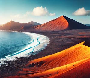 Vue panoramique sur Lanzarote