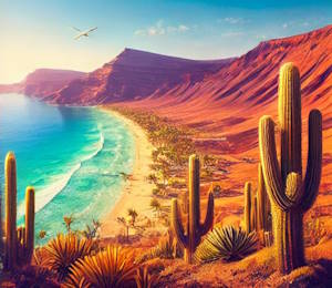 Végétation unique de Lanzarote, incluant des cactus dans les régions de Mala et Guatiza