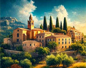 Vue pittoresque du village de Valldemossa à Majorque